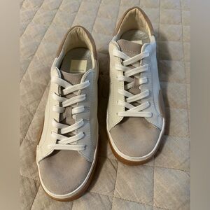 Dolce Vita Leather & Suede Sneakers with Metallic Accent - Size 7 - NEW